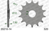 Pignone AFAM 20210-14 passo 520 HM-HONDA CRE F 250 X 2008  -2016